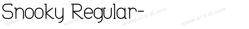 Snooky Regular字体转换